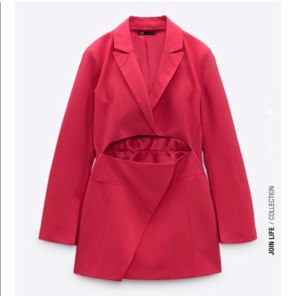 Zara Hot Pink Blazer Dress XS
